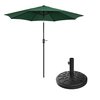 Villacera 9-Foot Outdoor Patio Umbrella with Base, Green 83-OUT5440B
